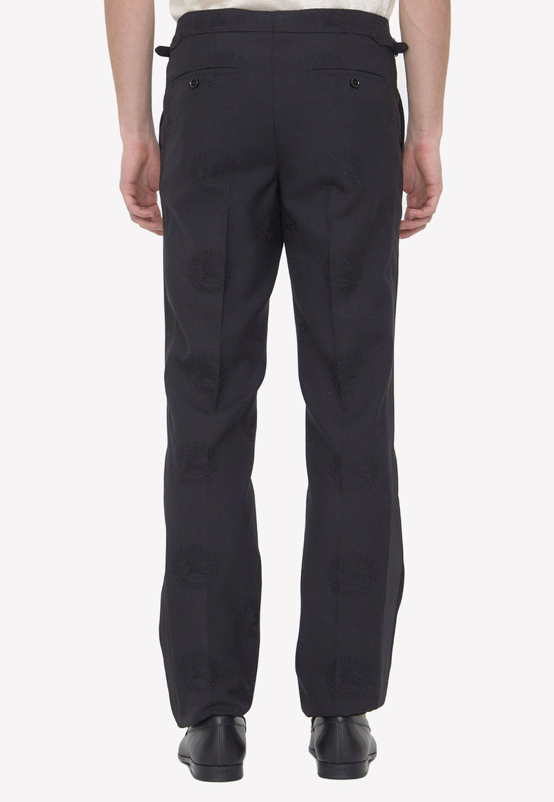 Tonal Logo Motif Suit Pants