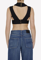 Geometric Knit Cropped Top