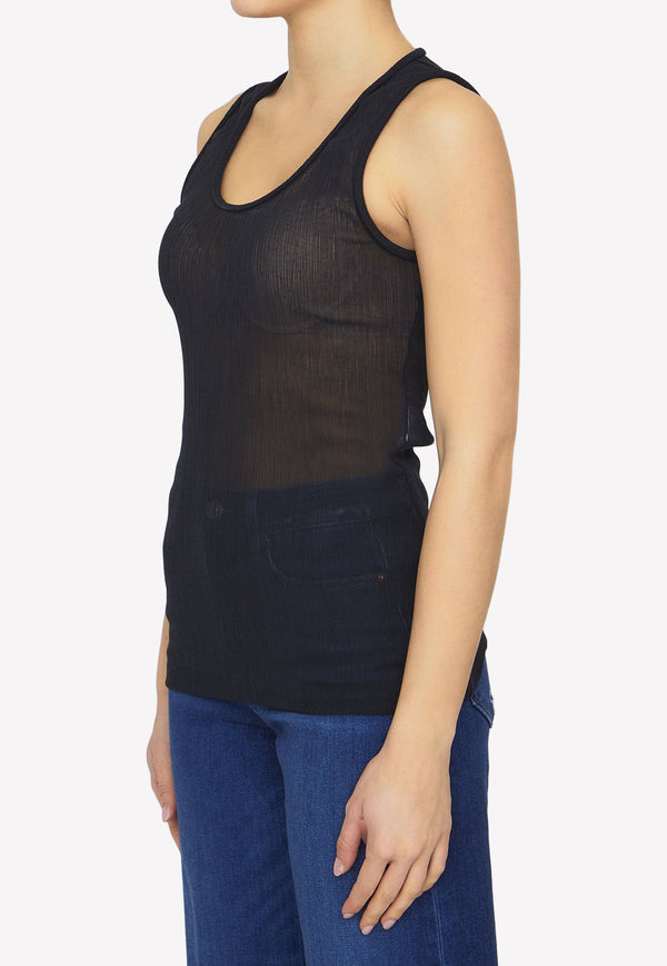 Semi-Sheer Sleeveless Top