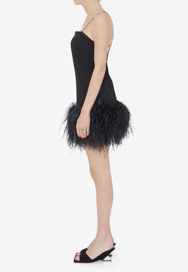 Fujiko Feather-Trimmed Mini Dress