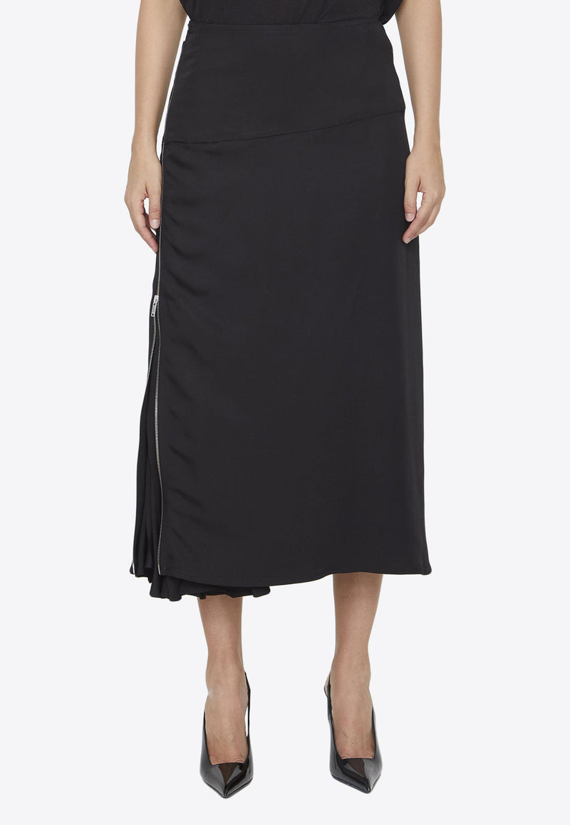 Zipped Midi Skirt