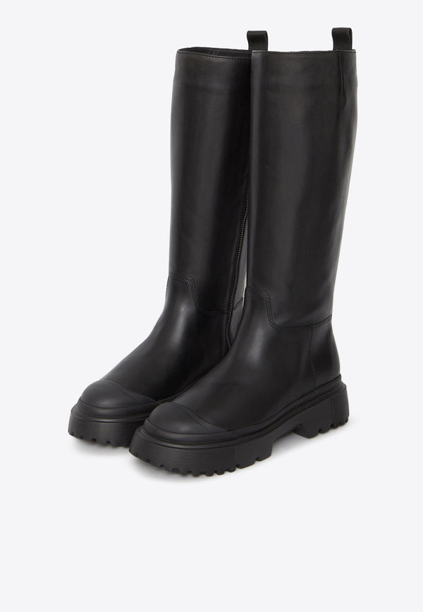 H619 Mid-Calf Leather Boots