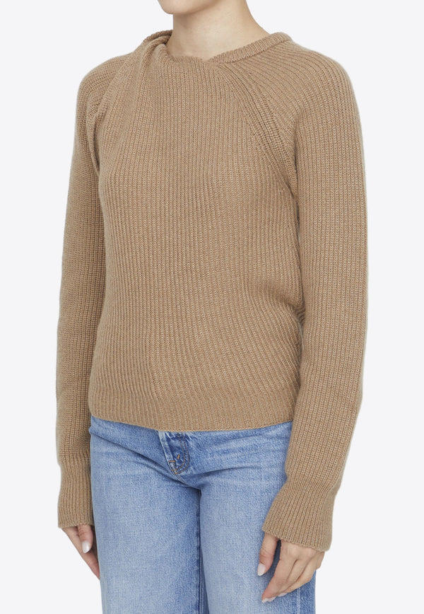 Ribbed-Knit Cashmere Sweater