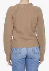 Ribbed-Knit Cashmere Sweater