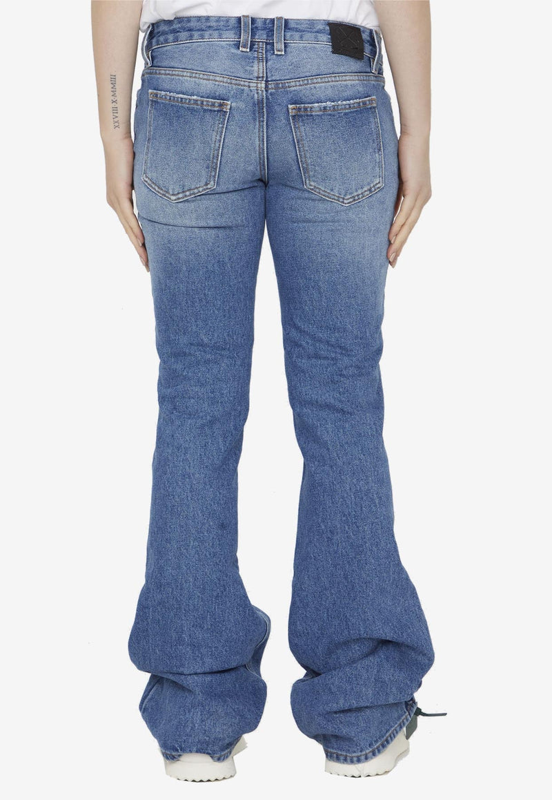 Low-Rises Flared Jeans