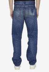 Straight-Leg Washed Jeans