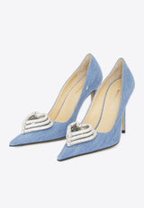 110 Triple Heart Denim Pumps