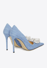 110 Triple Heart Denim Pumps