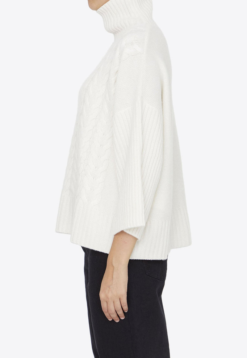 Okra Cable-Knit Cashmere Sweater