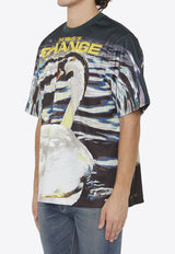 Swan Print Jersey T-shirt