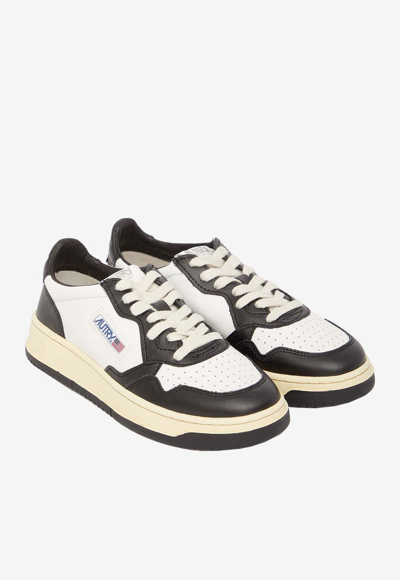 Medalist Bicolor Low-Top Leather Sneakers