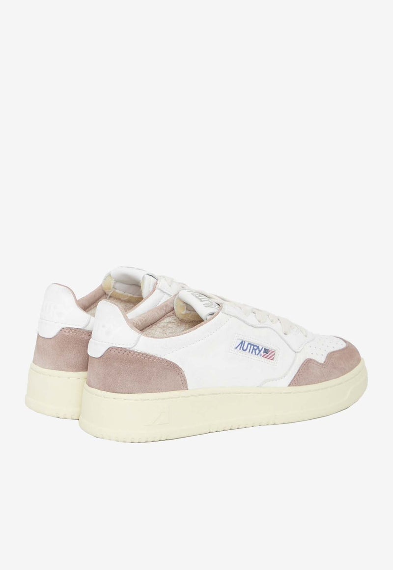 Medalist Leather and Suede Low-Top Sneakers