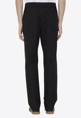 Straight-Leg Pants with V-shaped Detail