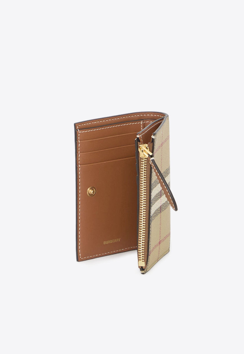 Small Check Bi-Fold Wallet