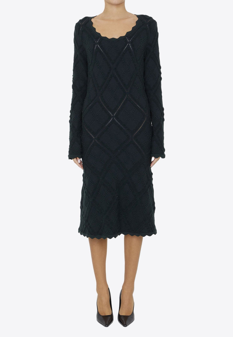 Aran Knit Midi Dress