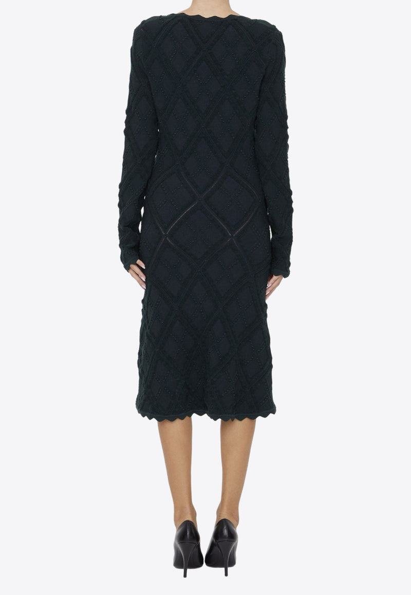 Aran Knit Midi Dress