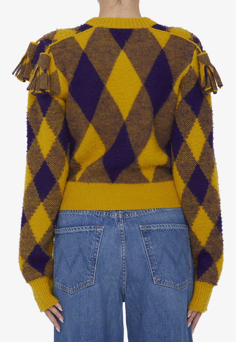 Argyle Crewneck Wool Sweater