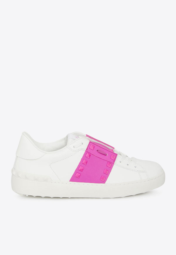 Rockstud Untitled Low-Top Leather Sneakers