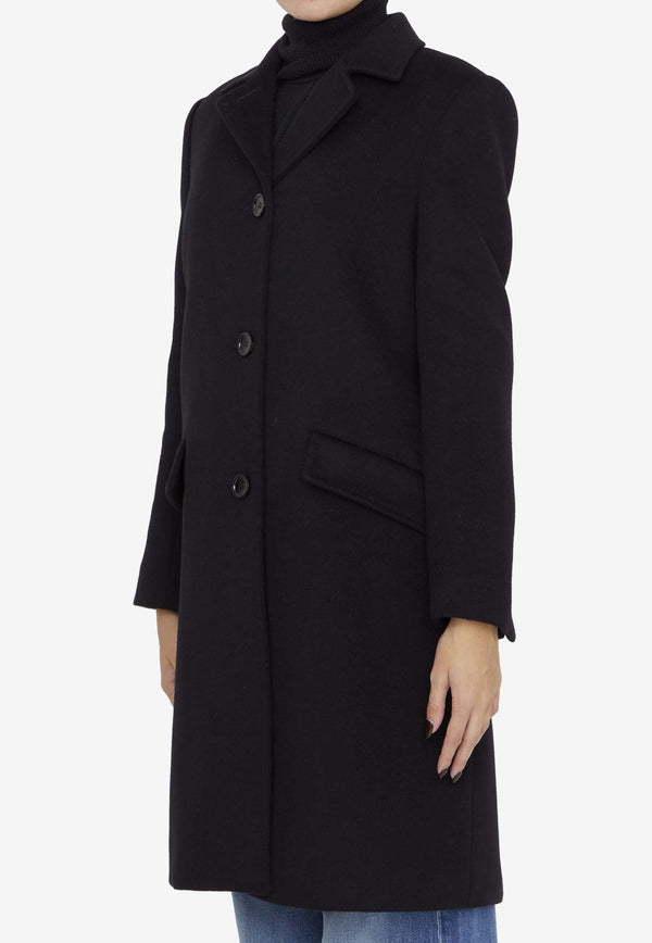 Single-Breasted Wool Coat