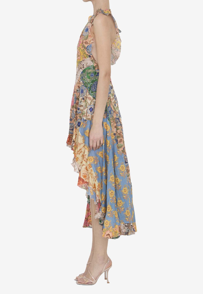 Junie Floral Patchwork Midi Dress
