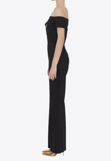 Off-Shoulder Crepe Jumpsuit