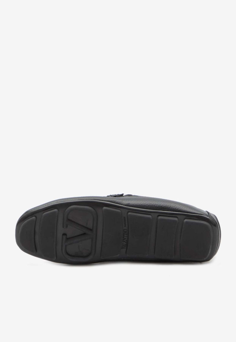 VLogo Signature Leather Loafers