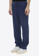 Drawstring Straight-Leg Pants