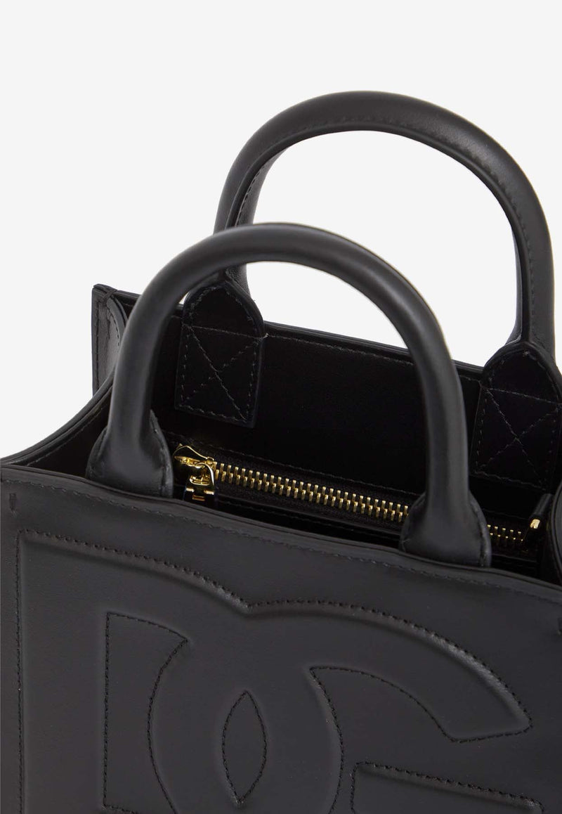 Mini DG Daily Top Handle Bag in Calf Leather