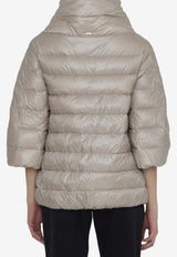 Zip-Up Quilted Down Jacket