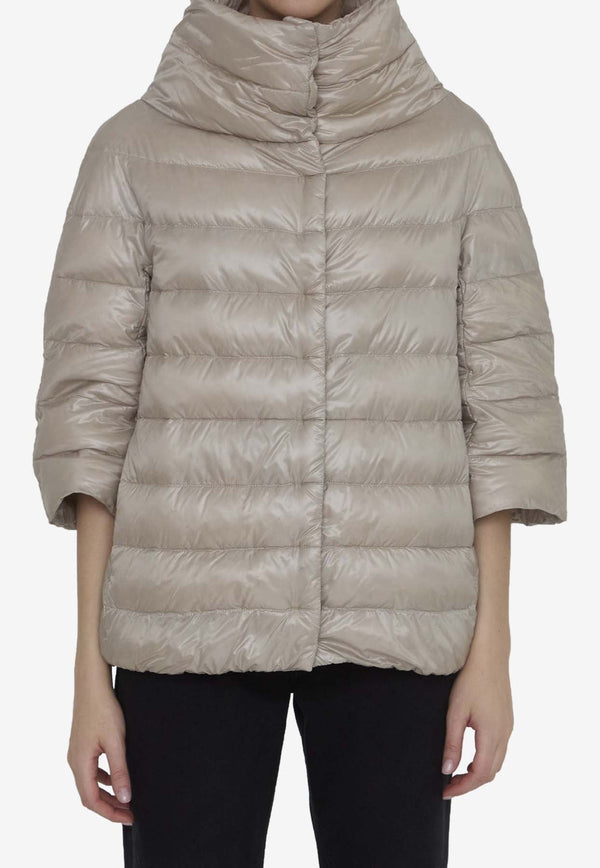 Zip-Up Quilted Down Jacket