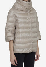 Zip-Up Quilted Down Jacket