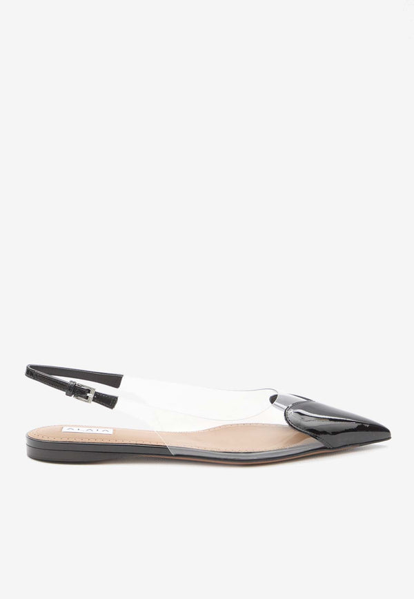 Le Coeur Slingback Flats in Patent Leather