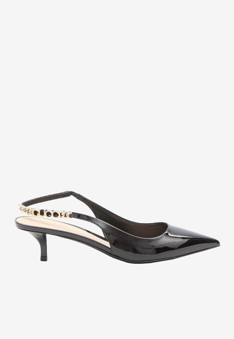 Signoria 45 Slingback Pumps in Patent Leather