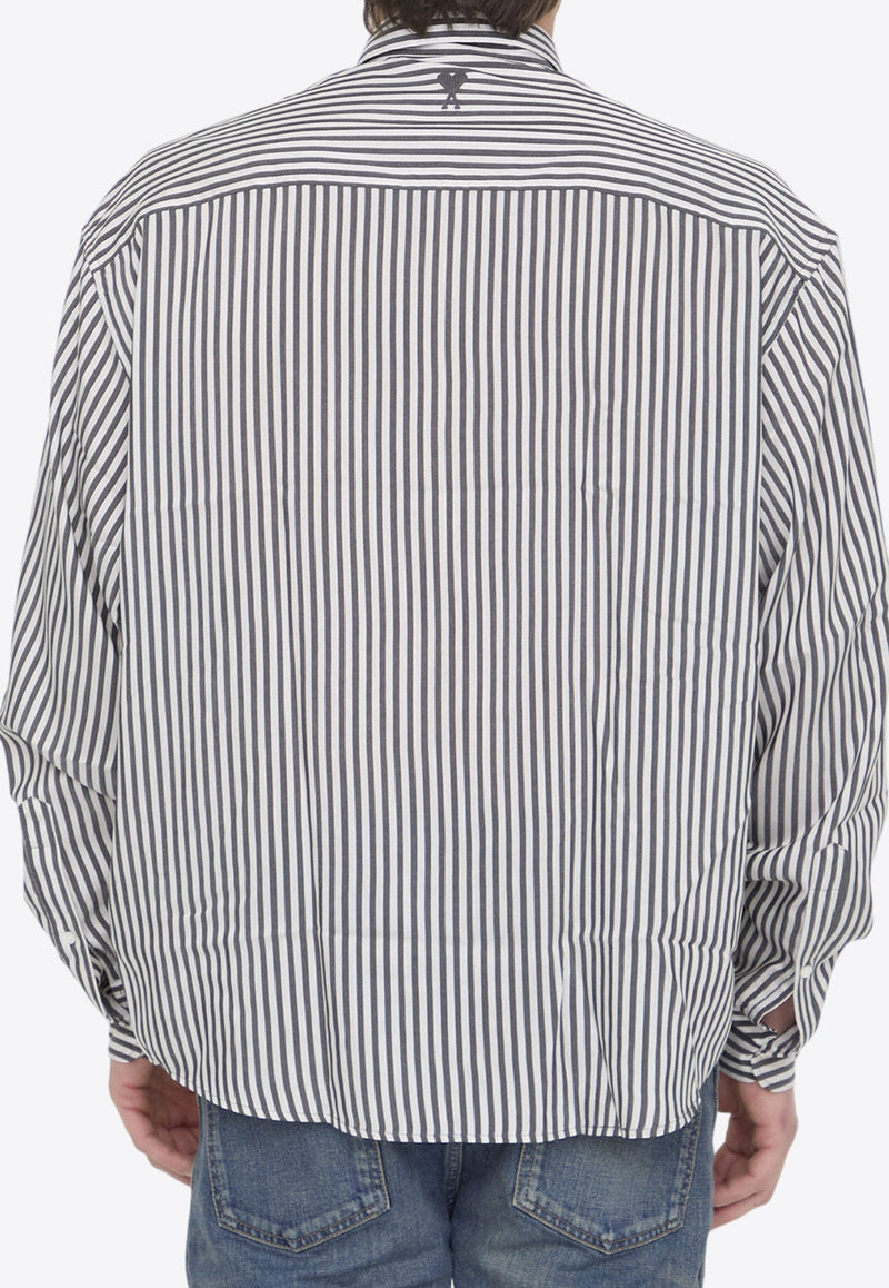 Boxy Fit Striped Shirt