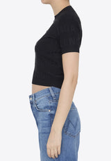 All-Over Logo Cropped Top