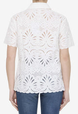 Sangallo Lace Short-Sleeved Shirt