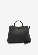 Medium T Timeless Grained Leather Top Handle Bag