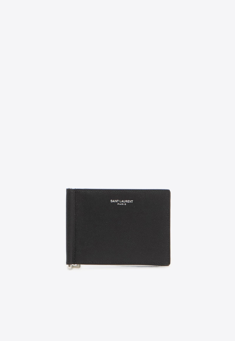 Money Clip Wallet in Grained Leather