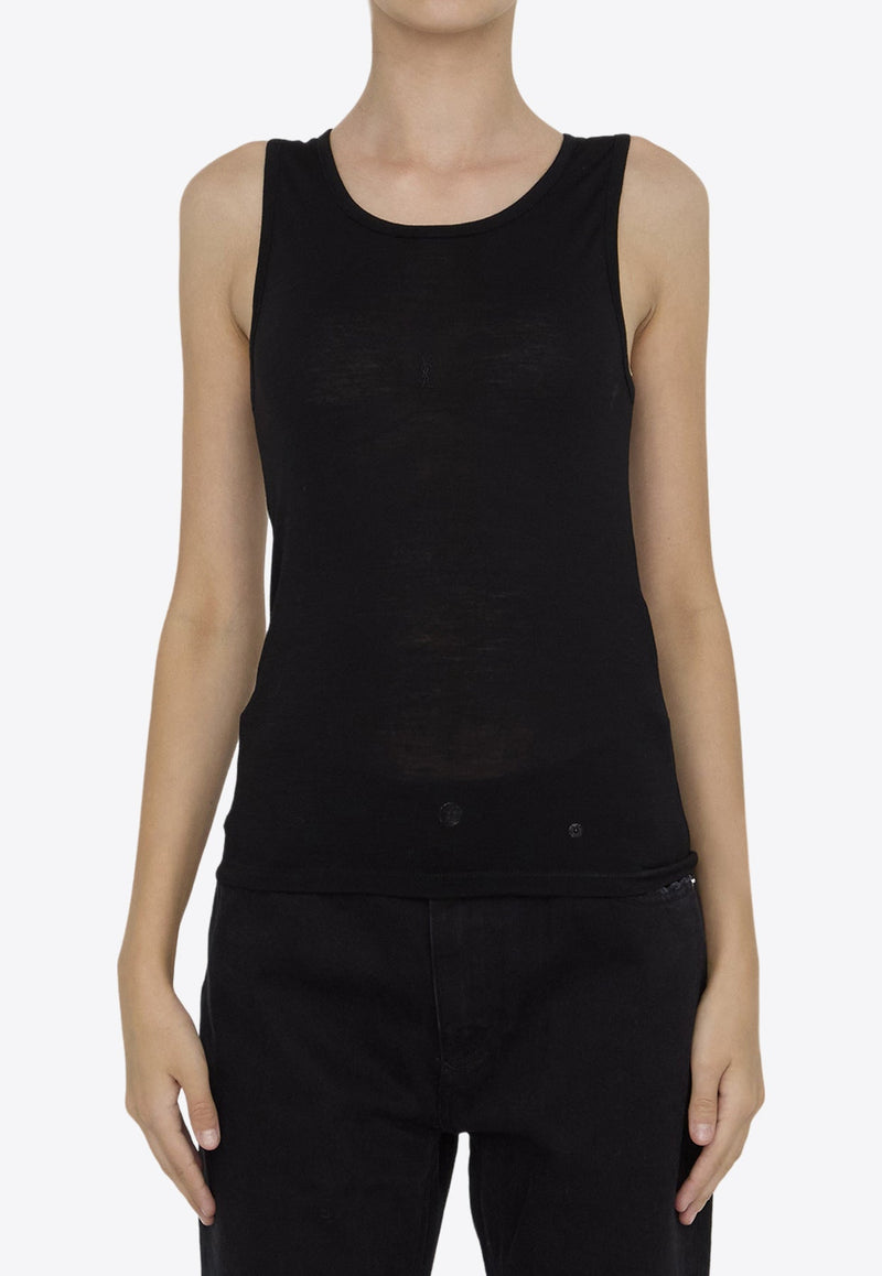 Cassandre Embroidered Wool Tank Top