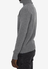 Roll-Neck Cashmere Blend Sweater