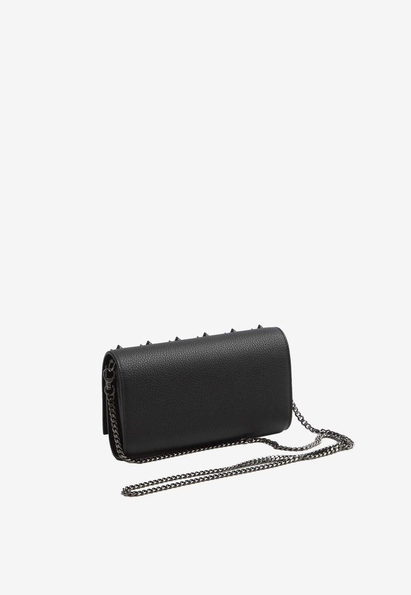 Paloma Grained Leather Chain Clutch