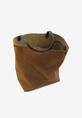 XL Puzzle Fold Suede Tote Bag