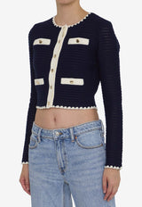 Crochet Knit Cropped Cardigan