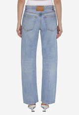 Pre-Styled Boxer Wide-Leg Jeans