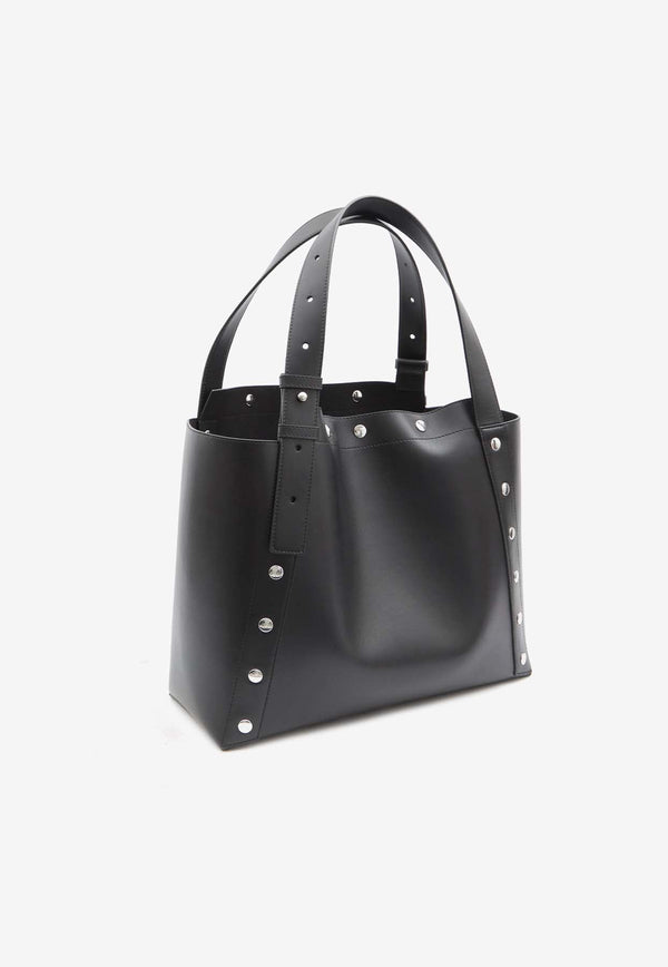 Large Studded Logo Tote Bag