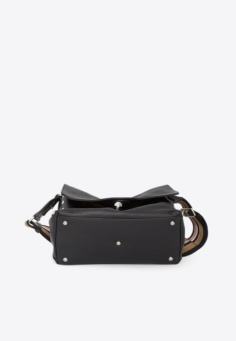 Small Postina Leather Top Handle Bag