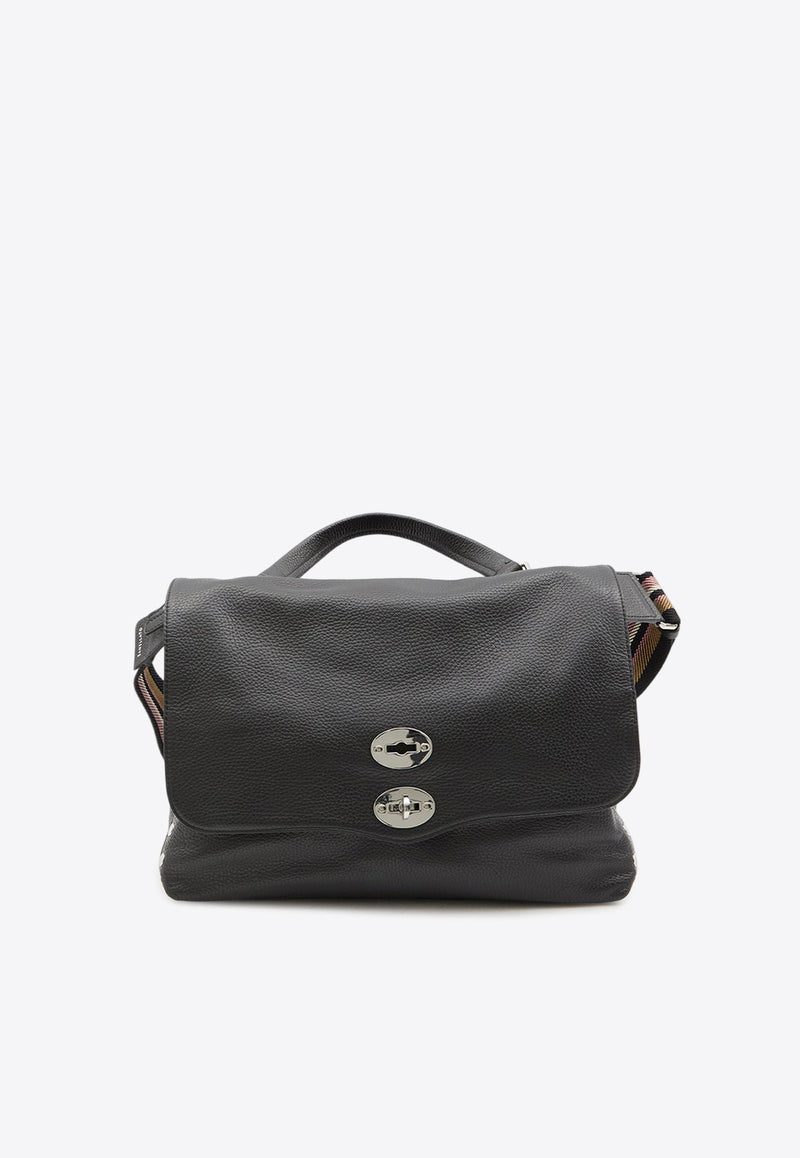 Medium Postina Leather Top Handle Bag