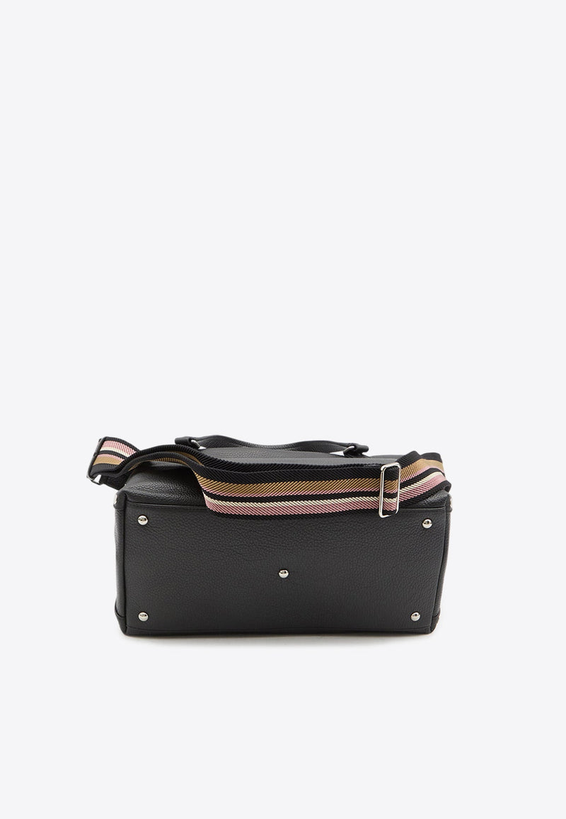 Medium Postina Leather Top Handle Bag