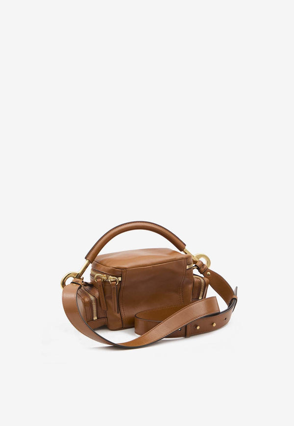 Small Shiny Leather Camera Bag