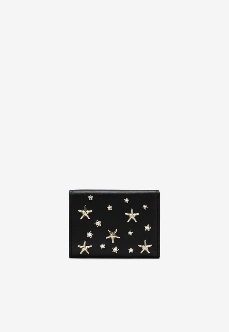 Stars Embellished Leather Wallet